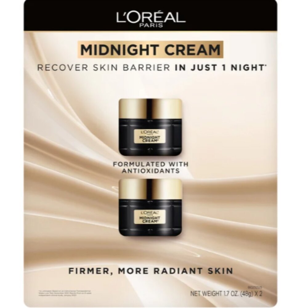 L'Oreal Paris Midnight Cream – Antioxidant Recovery Complex, 1.7 Ounce (2 Pack) - Picture 2 of 3
